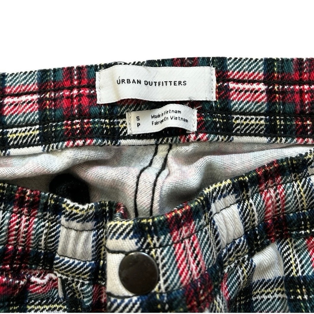 Urban Outfitters Christmas Plaid Slim Fit Pants Elastic Drawstring Size Small - Picture 6 of 7